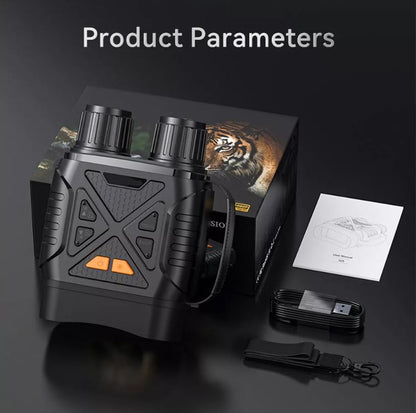 HD Night Vision Binoculars - 10X Zoom, IR Mode, 4K Display