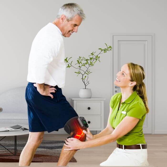 Heated Knee Massage Back Brace - Pain Relief & Recovery Support