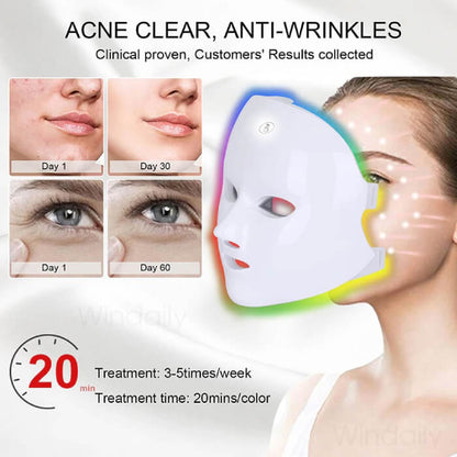 Korean Face Mask with LED Light Therapy for more Youthful-Looking Skin