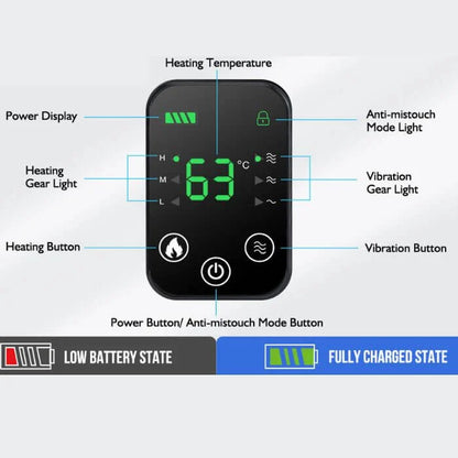 Heated Knee Massage Back Brace - Pain Relief & Recovery Support