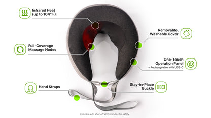 GhostBed Massaging Neck Pillow
