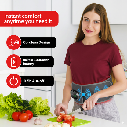 Cordless Red Light Heating Belt — Wearable Comfort for Everyday Back Support