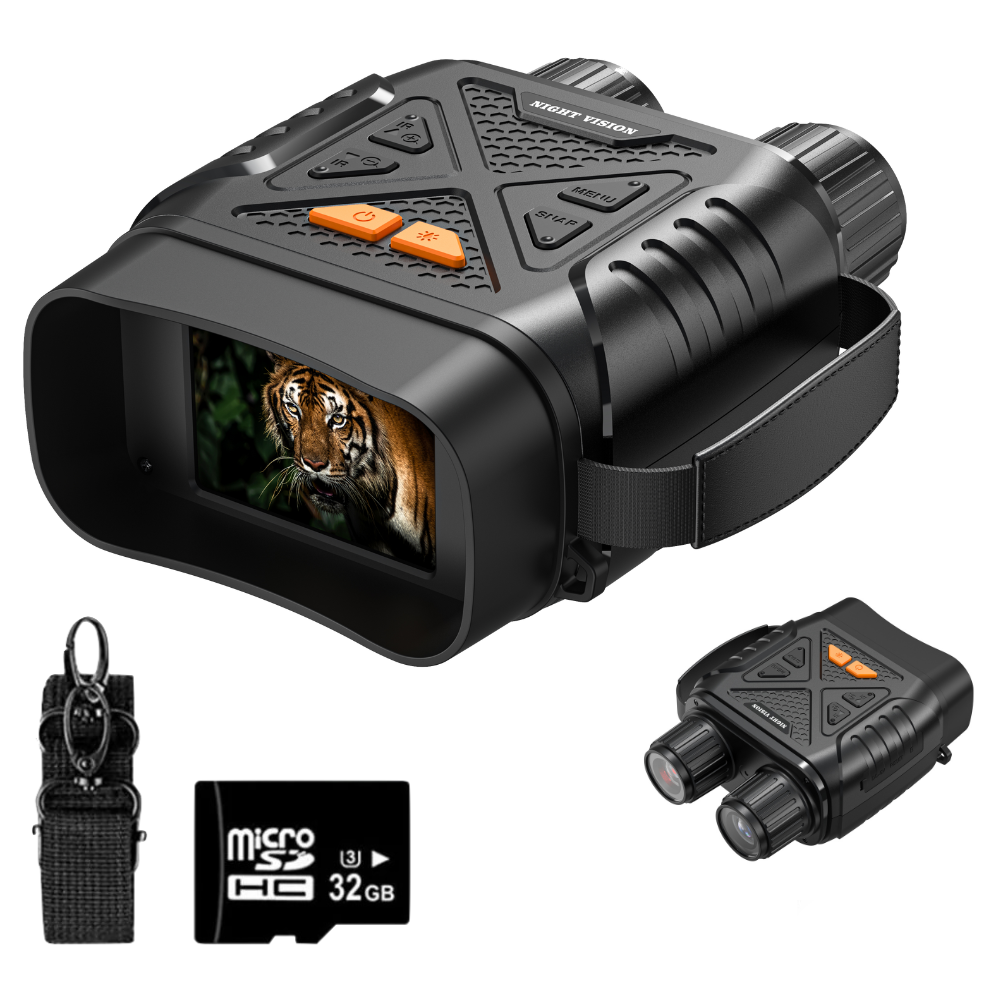 HD Night Vision Binoculars - 10X Zoom, IR Mode, 4K Display