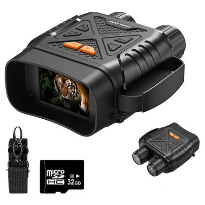 HD Night Vision Binoculars - 10X Zoom, IR Mode, 4K Display